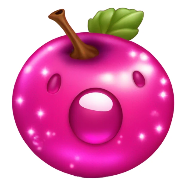 Hot pink blueberries with sparkles  sticker