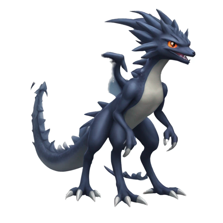 Edgy Cool Nargacuga-Pokémon-Fakémon Full Body High Quality sticker