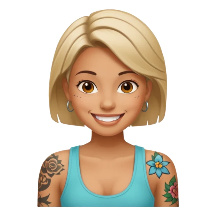 tattooed tourist girl sticker