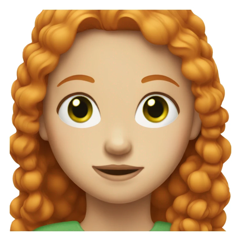 ginger girl with green eyes sticker