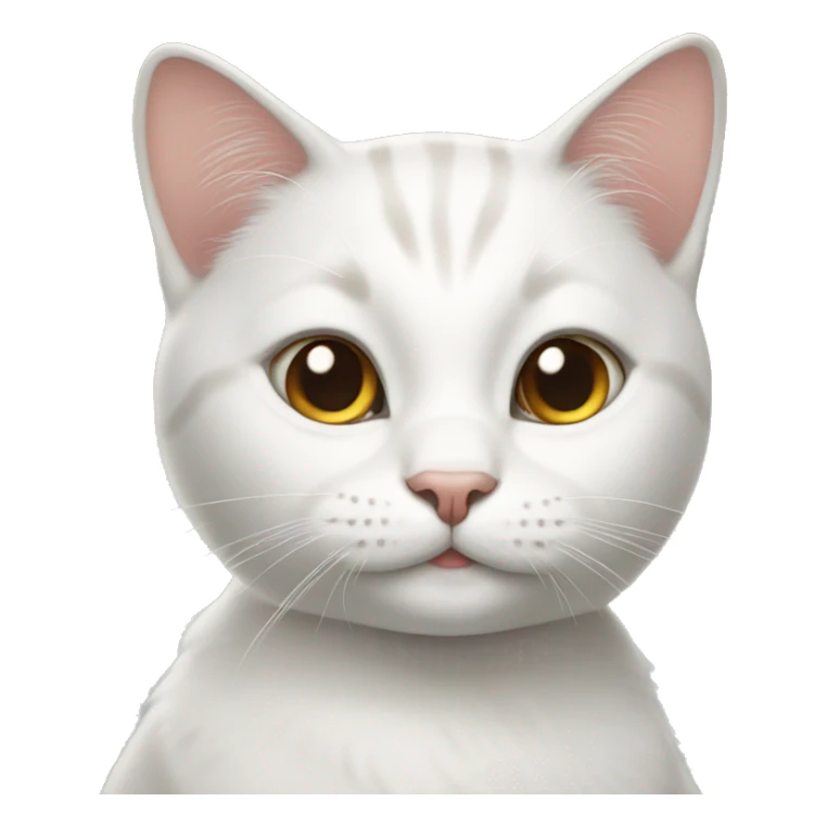 white female cat happy sticker