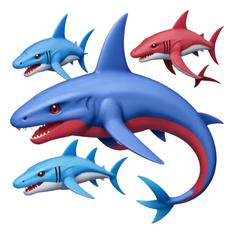 Genesect-Garchomp-Koraidon-Salamence-Latios-Sharpedo-fusion sticker