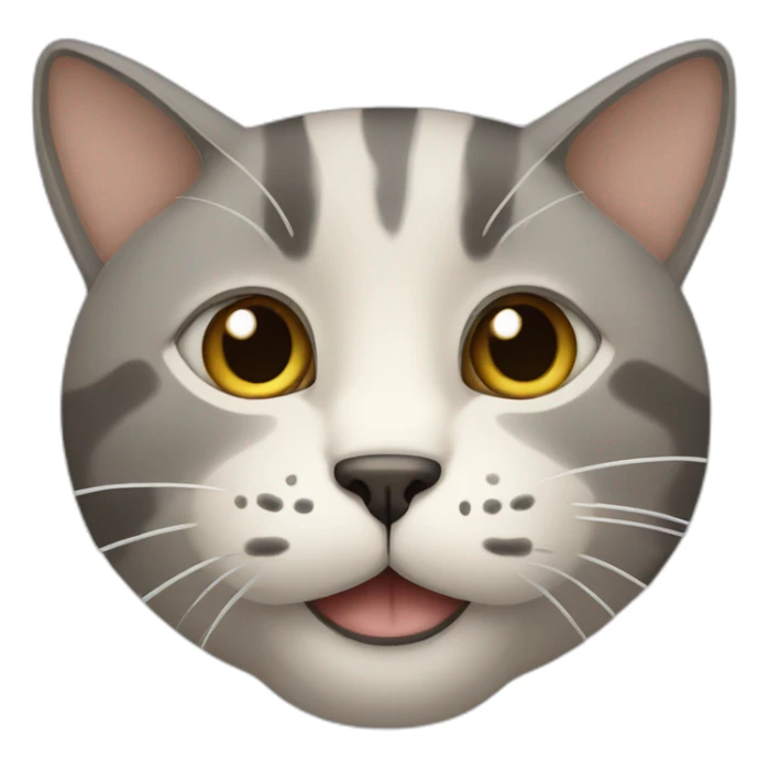 cat with grey and beige face sticker