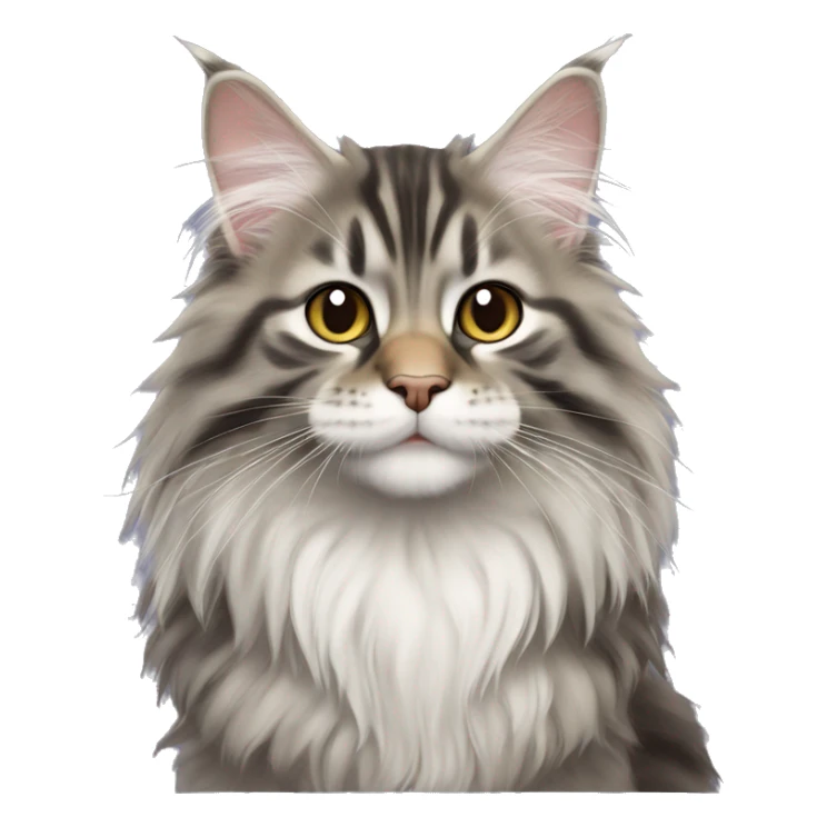 Maine coon Siberian kitten sticker