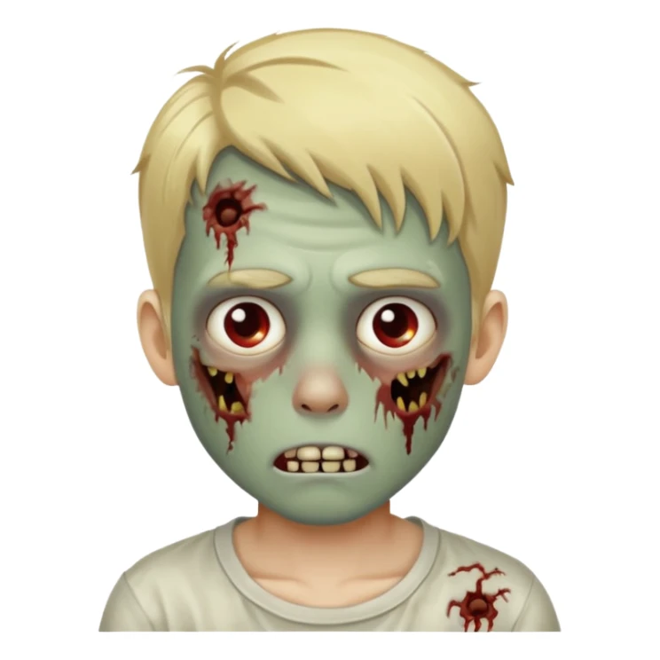 boy zombie with blonde hair beautiful sticker