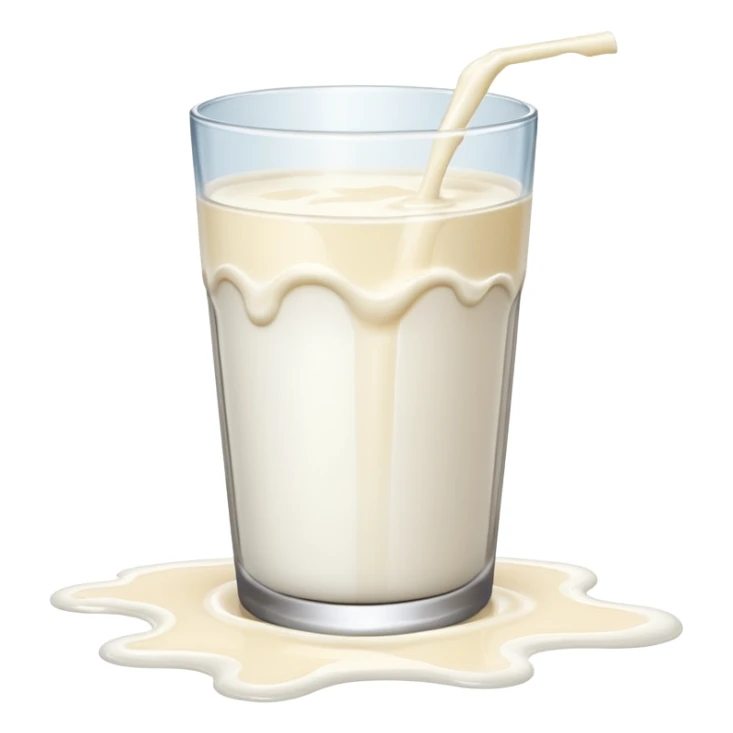  glass of milk spill on floor sticker