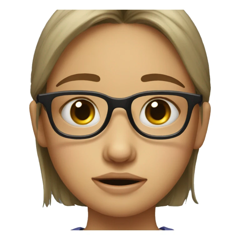 Crying girl in glasses sticker