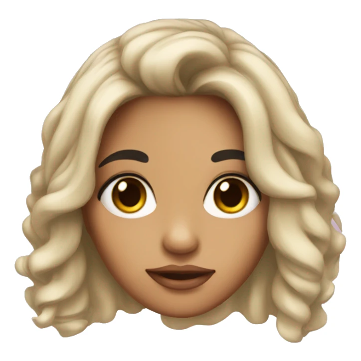 Pretty hispanic girl with big eyes and black hair sticker