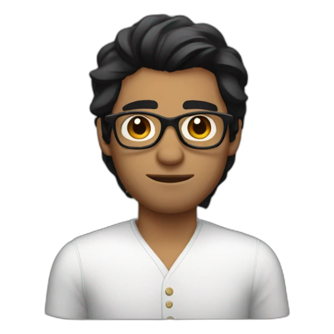 no way jose with slick black hair and glasses sticker