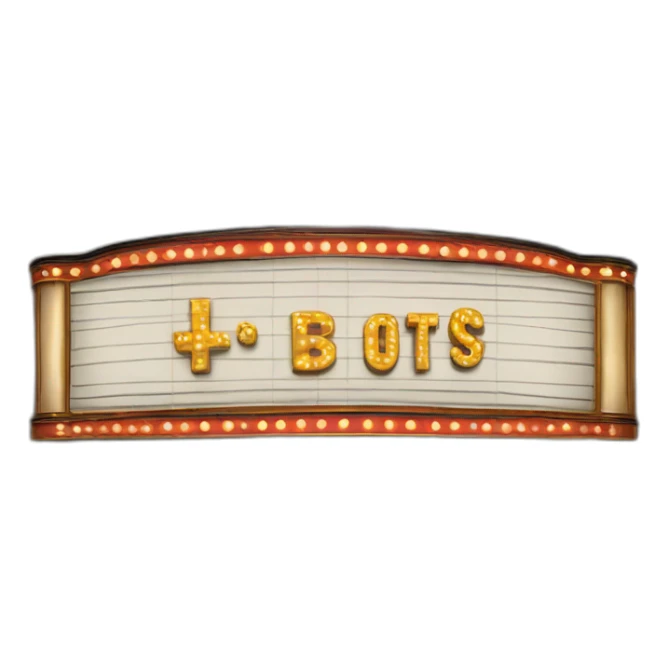 Theater sign with text « JBT’s Show » sticker