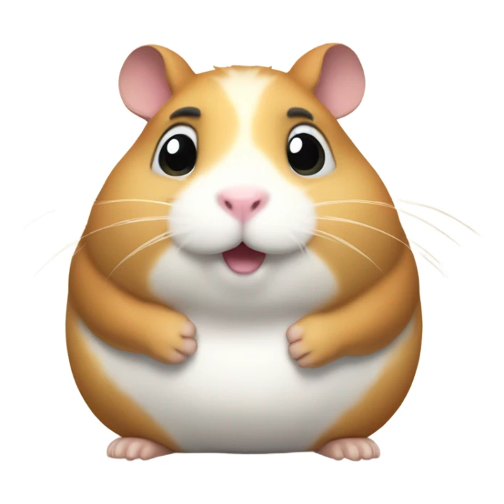 Fat hamster that’s so fat he’s blurry and takes up more than the whole screen sticker