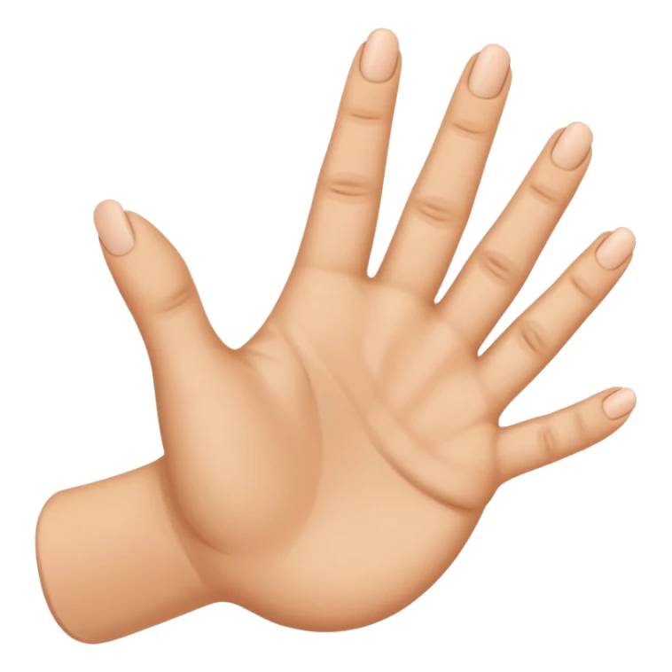 Help me generate and design a finger emoji. The requirements are as follows: the hand gesture is horizontal, with the index finger and middle finger joined together, and the remaining fingers are tucked in sticker