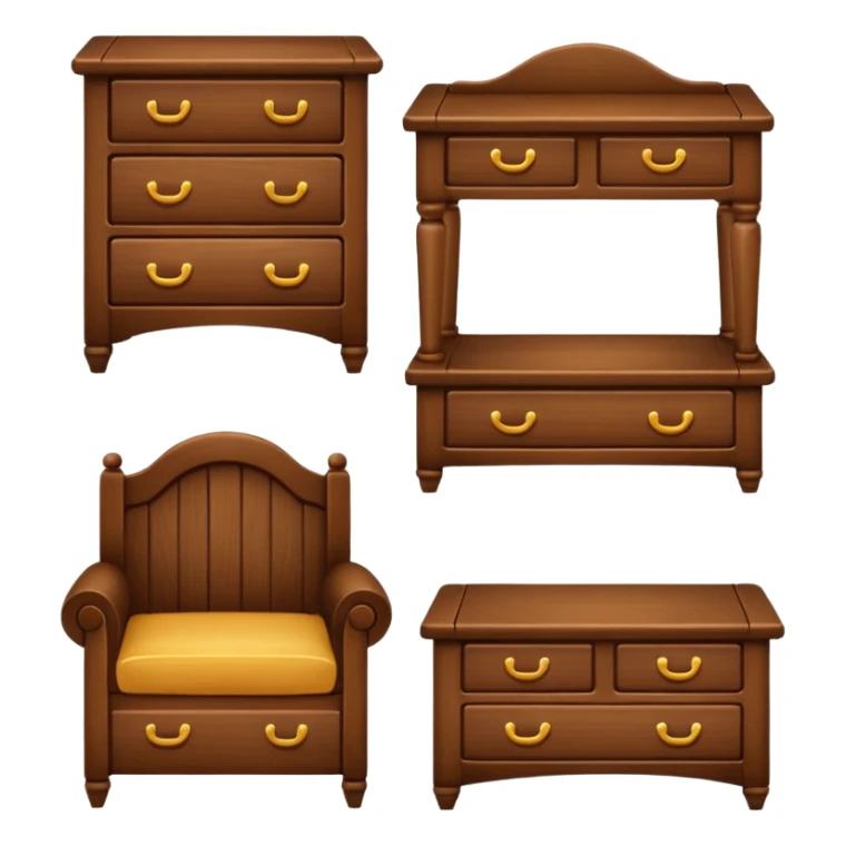 give real furniture emojes sticker