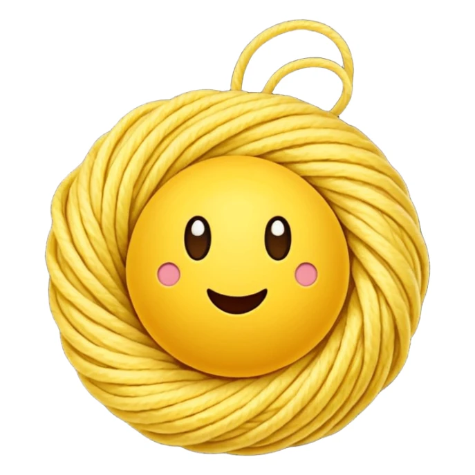 yellow ball of yarn sticker