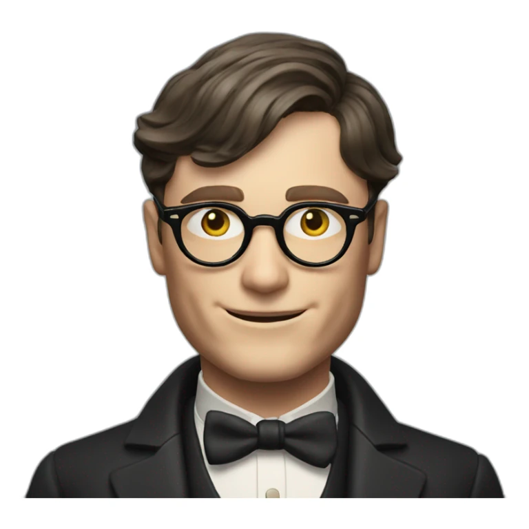 tommy shelby with glasses (happy) sticker