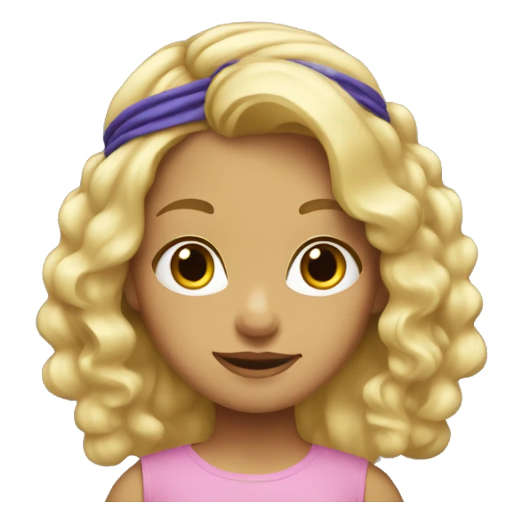 blond girl with a thick hair band sticker