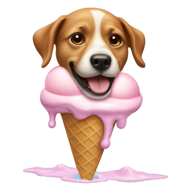 Dog swimming in ice cream  sticker