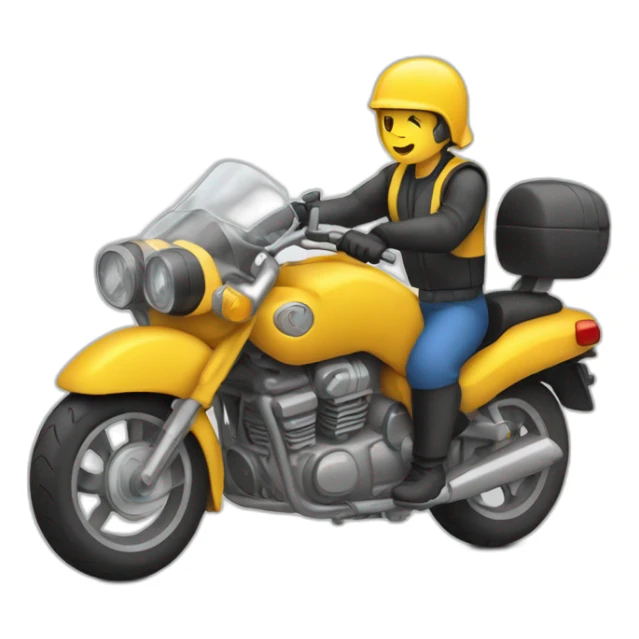 Voiture conduit par une moto sticker