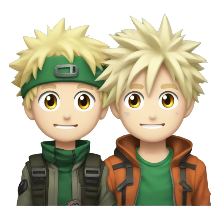 bakugo and deku from my hero acadamia sticker