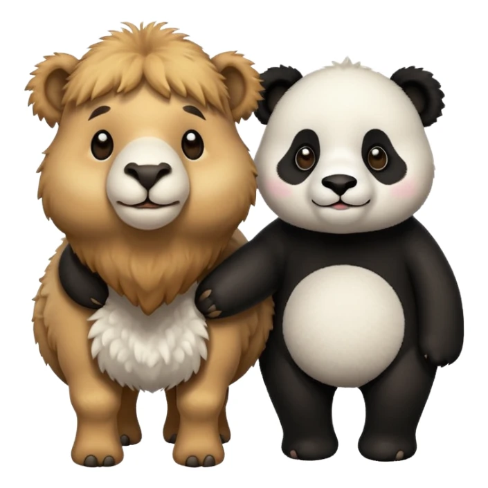 Camel and panda cute sticker