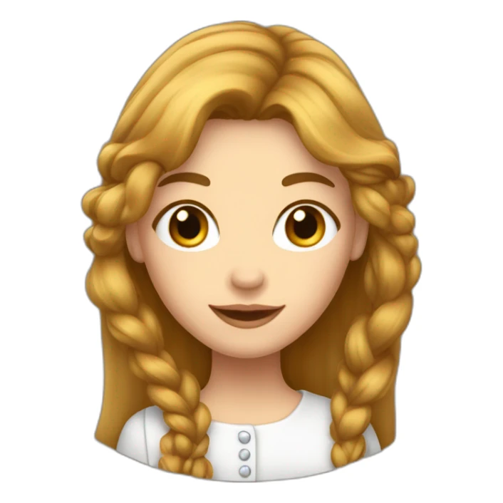 Fille anglaise avec de long cheveux châtain sticker