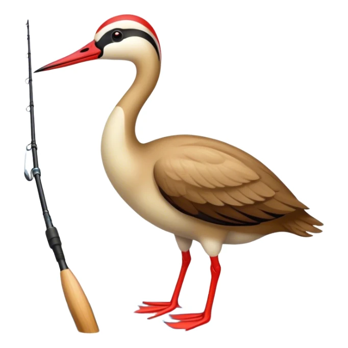 Hawaiian Nene Bird Fishing sticker