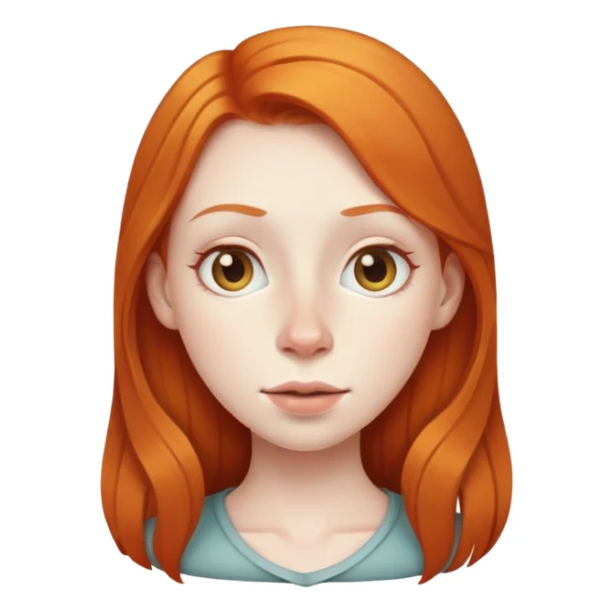 ginger girl with a big nose sticker