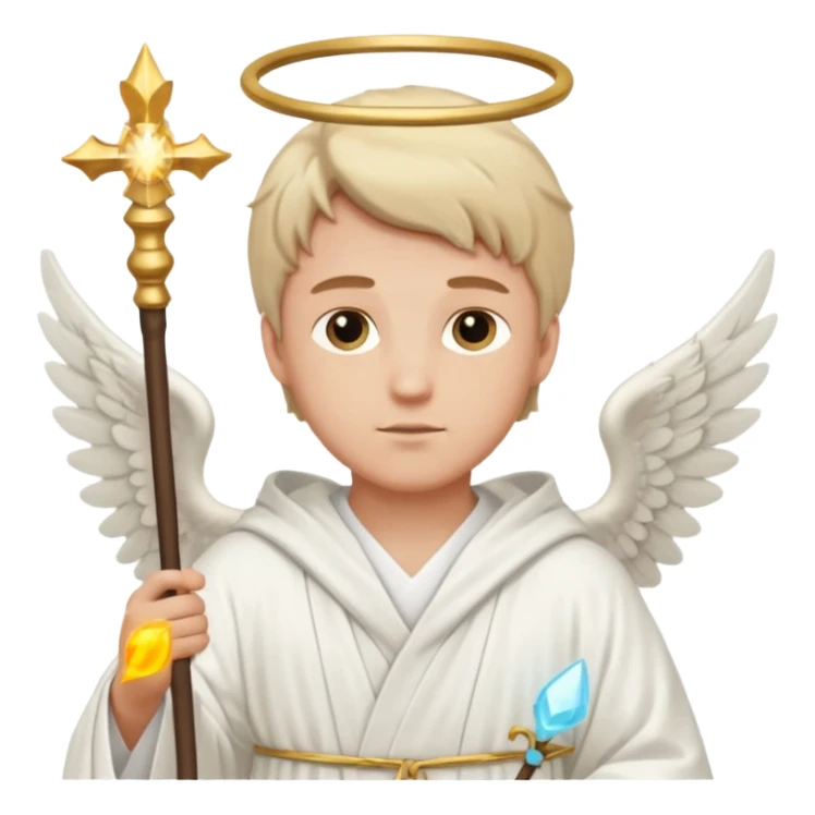 Healer male angel sticker