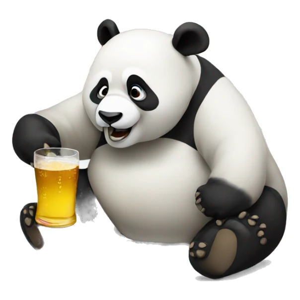 Drunk Panda  sticker