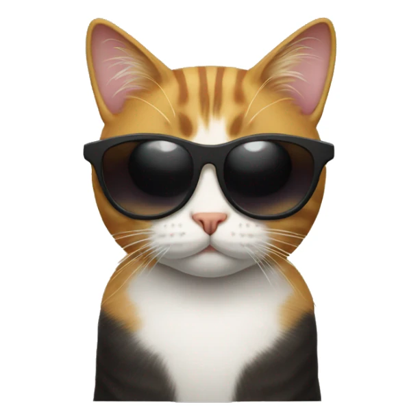 Cat with sunglasses sticker
