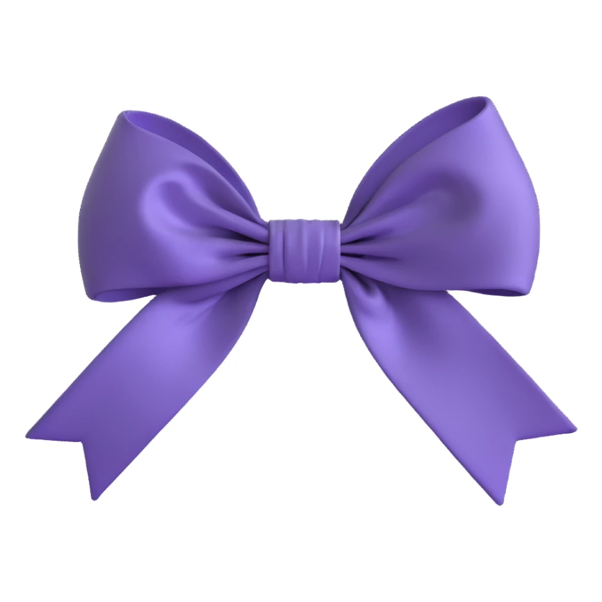 elegant coquette bow with shiny satin texture sticker