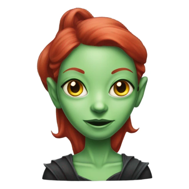 [politically incorrect, (
	{ female, alien, witch, color: light green, hair:red, eyes:cat} ]

	 sticker