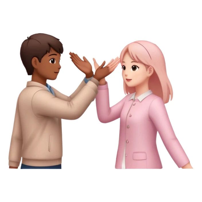 two friends reaching hands to each other surrounded by cherry blossoms sticker