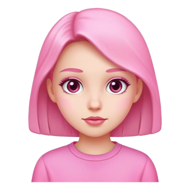 a girl who always wears pink items sticker