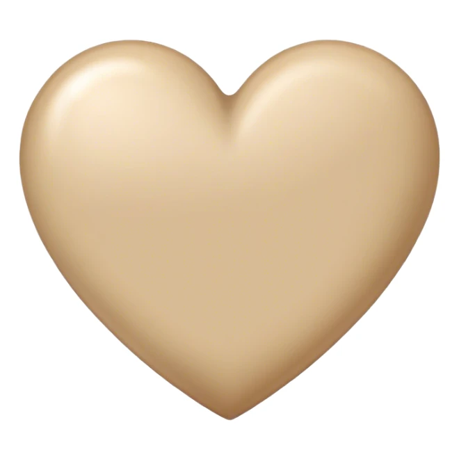 Beige heart sticker