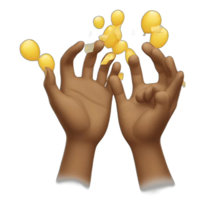 celebration hands sticker
