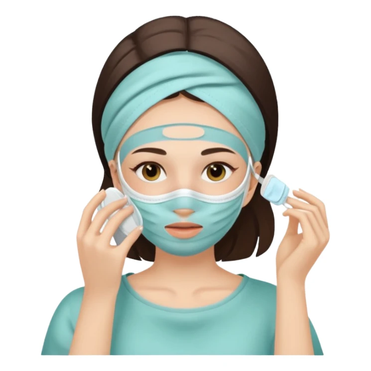 a girl doing her skincare and self care sticker