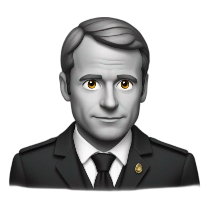 Macron noir sticker