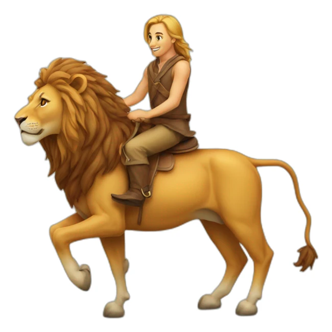Lion sur un chameau sticker
