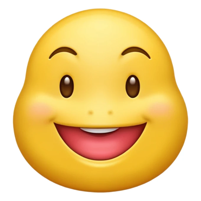 Yellow emoji with big fat lips sticker