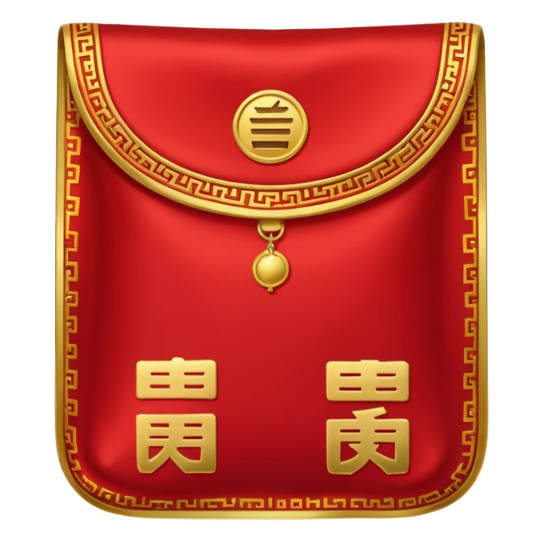 福 a red pocket with Chinese characters on it sticker