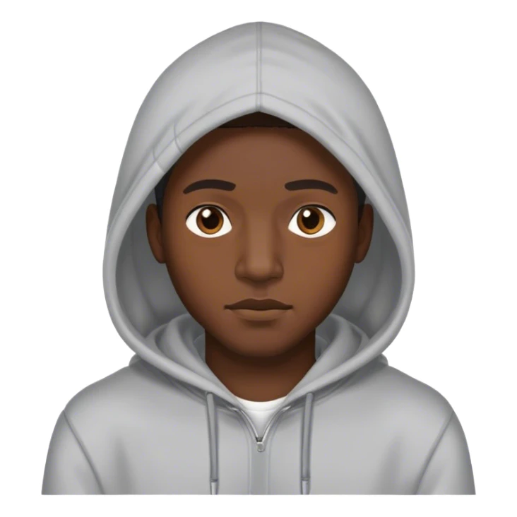 Black man wearing a hoodie sticker