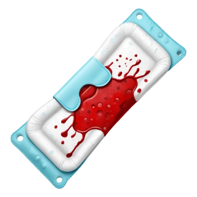a sanitary pad with some blood splatters on it  sticker