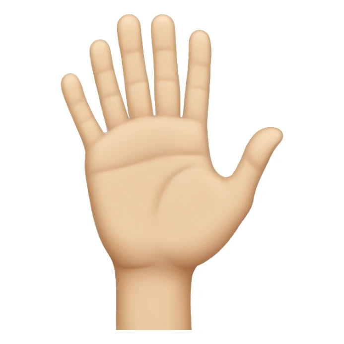 a hand facing down  sticker
