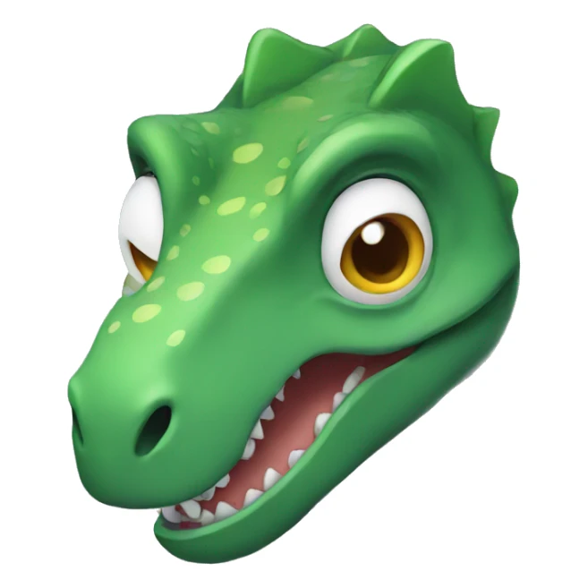 A dinosaur with a woman's face sticker