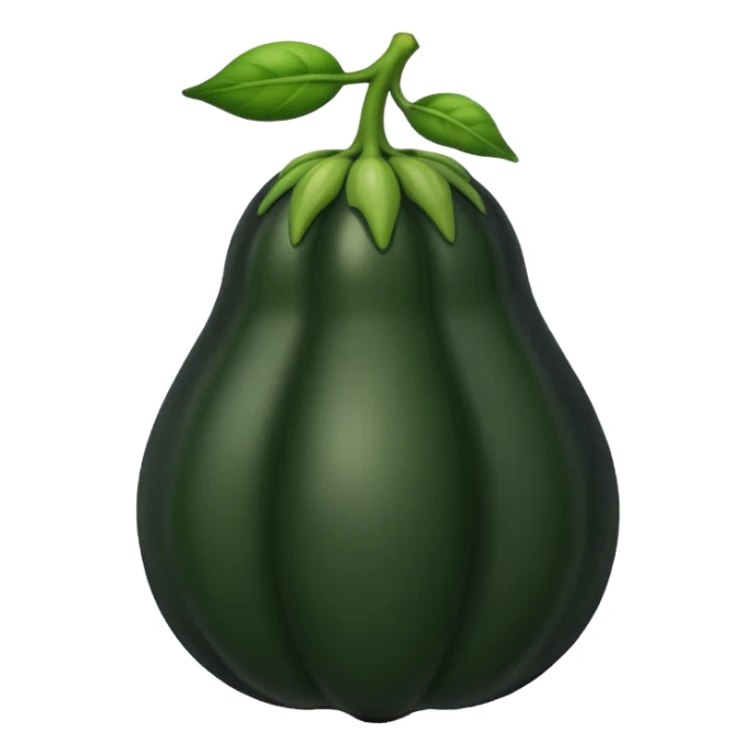 Pepino todo preto,com nenhum verde sticker