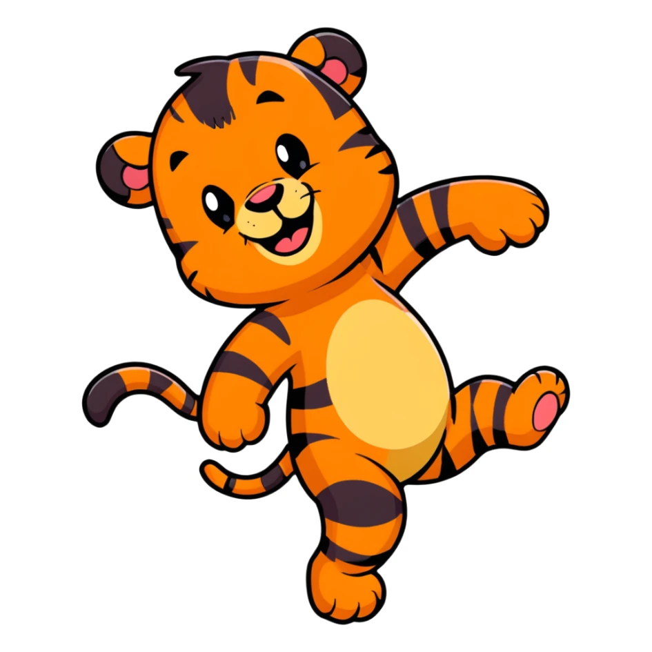 classic Tigger from Winnie the Pooh, cheerful and energetic sticker