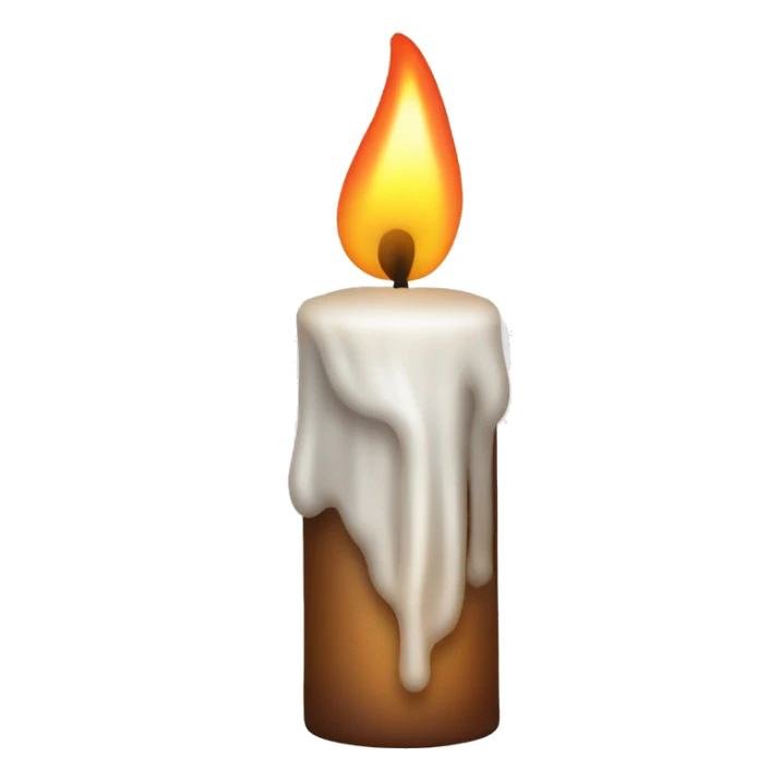 Christmas candle with smoke out of the wick sticker