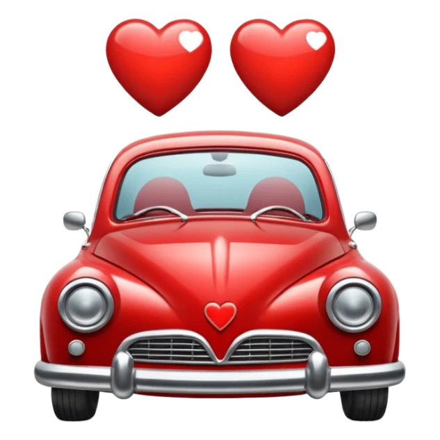 Heart shaped in a car sticker
