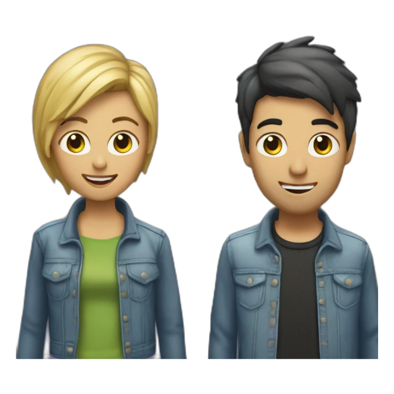 Deux personnes sur scène de concert sticker